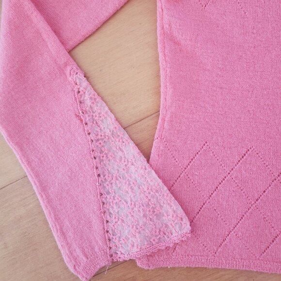 Italian Wool Coral Pink Sweater by ROBERTA SCARPA,  It 40 - Picture 5 of 5